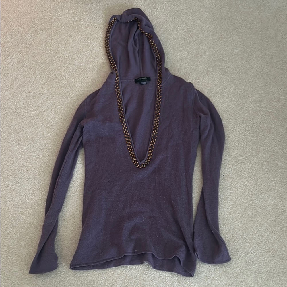 Christopher Fischer 100% cashmere women’s purple hoodie size S
